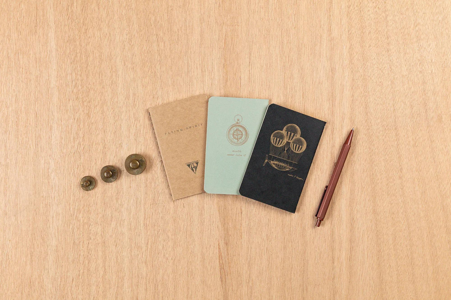 Flying Spirit textile sting 7,5x12cm 48 pages lined matching motifs ivory paper 90g - Kraft (Pack x10)