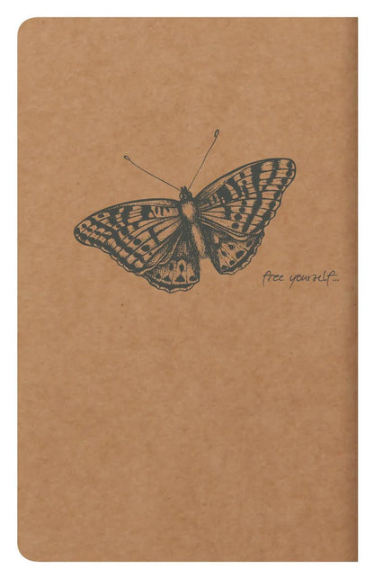 Flying Spirit textile sting 7,5x12cm 48 pages lined matching motifs ivory paper 90g - Kraft