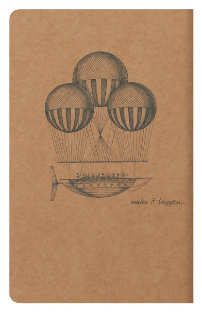 Flying Spirit textile sting 7,5x12cm 48 pages lined matching motifs ivory paper 90g - Kraft