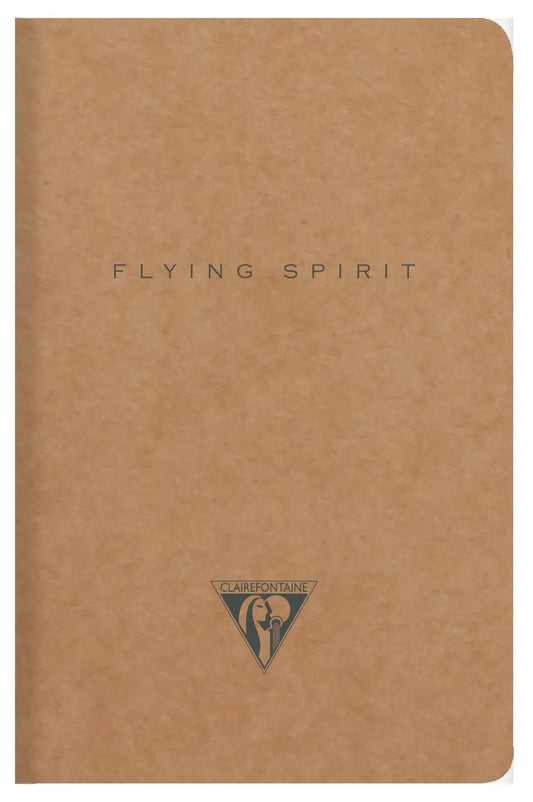 Flying Spirit textile stitch 9x14cm 96 pages lineed matching motifs ivory paper 90g - Kraft (Pack x5)