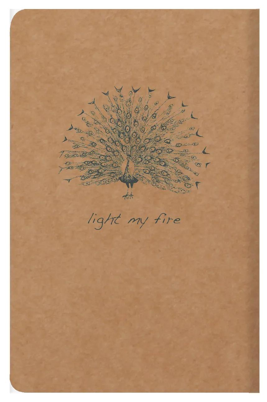 Flying Spirit textile stitch 9x14cm 96 pages lineed matching motifs ivory paper 90g - Kraft (Pack x5)