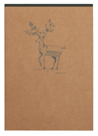 Starbed Blockkopf Flying Spirit Kraft A5 140 abnehmbare Seiten gefüttert passende Muster Elfenbeinpapier 90g - Braun (5er-Pack)