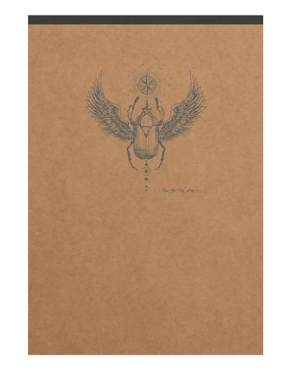 Starbed Block Header Flying Spirit Kraft A6 140 abnehmbare Seiten gefüttert Muster passend Elfenbeinpapier 90g - Braun (5er-Pack)