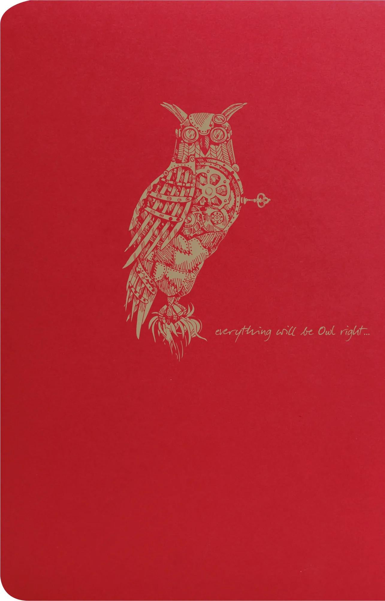 Spirito volante Red tessile sting notebook 11x17cm 96p foderato motivi avorio carta 90g - Rosso (Pacchetto x5)
