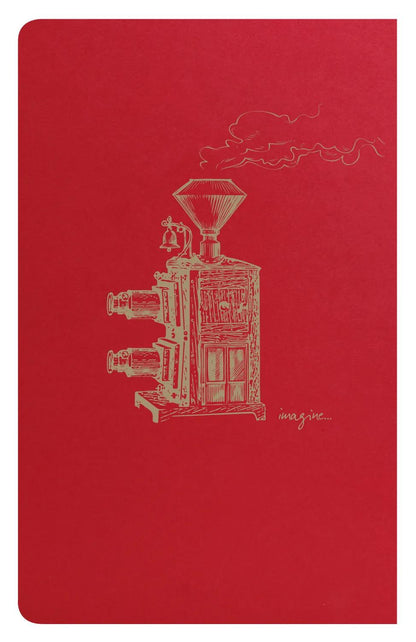Fliegender Geist Red textile Sting Notebook 7,5x12cm 48p gefütterte passende Motive Elfenbeinpapier 90g - Rot (10er-Pack)