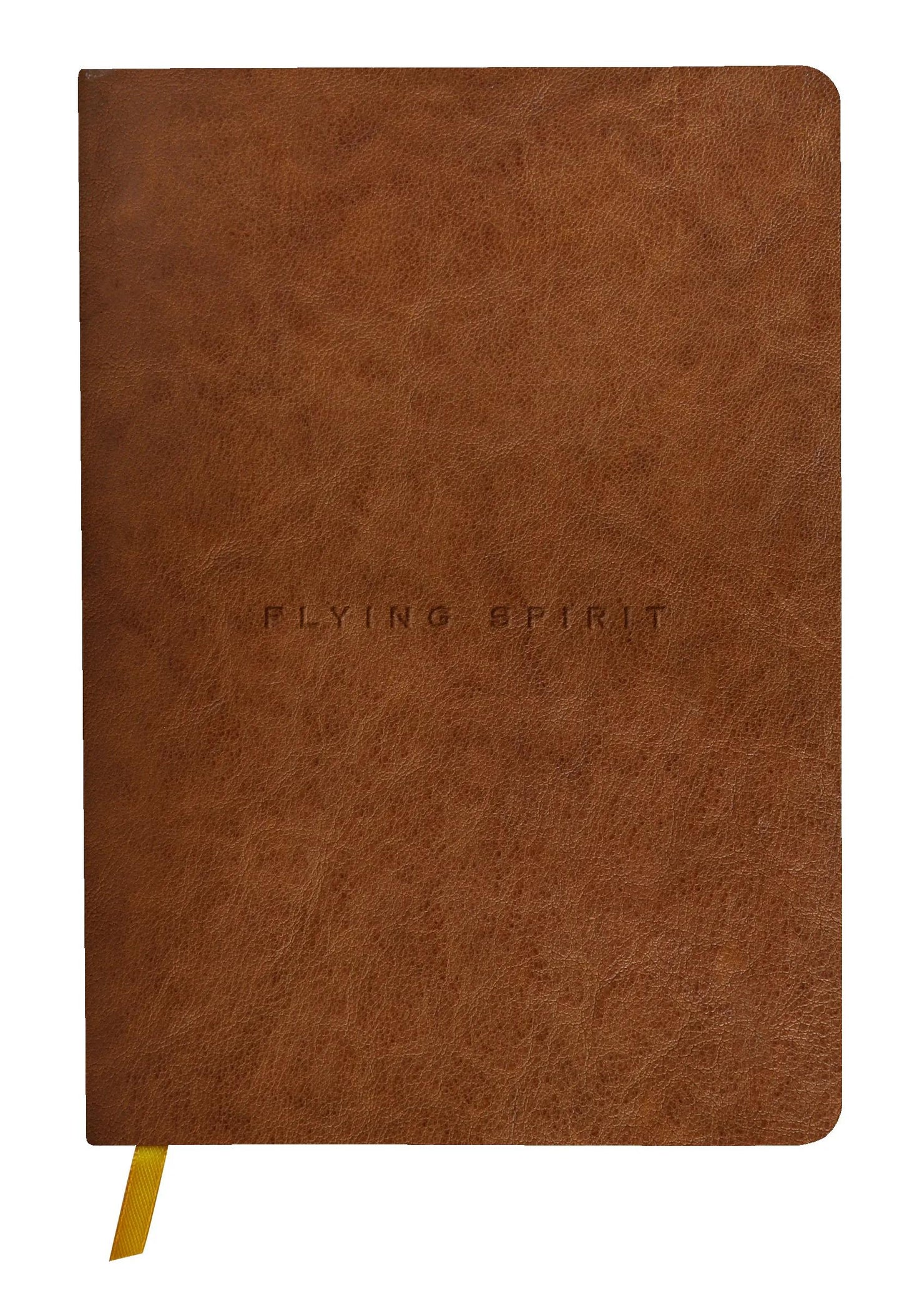Libretto volantino cucito Flying Spirit A5 180 pagine rivestite in pelle carta avorio ghiaccio 90g - Cognac (Pacchetto x3)