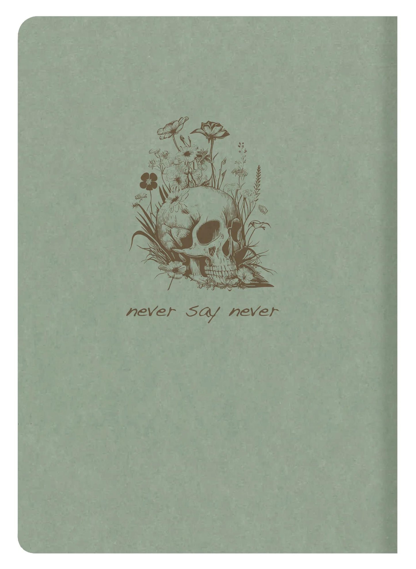 Flying Spirit textile sting A5 96 pages lined matching patterns ivory paper 90g - Green of grey (Pack x5)