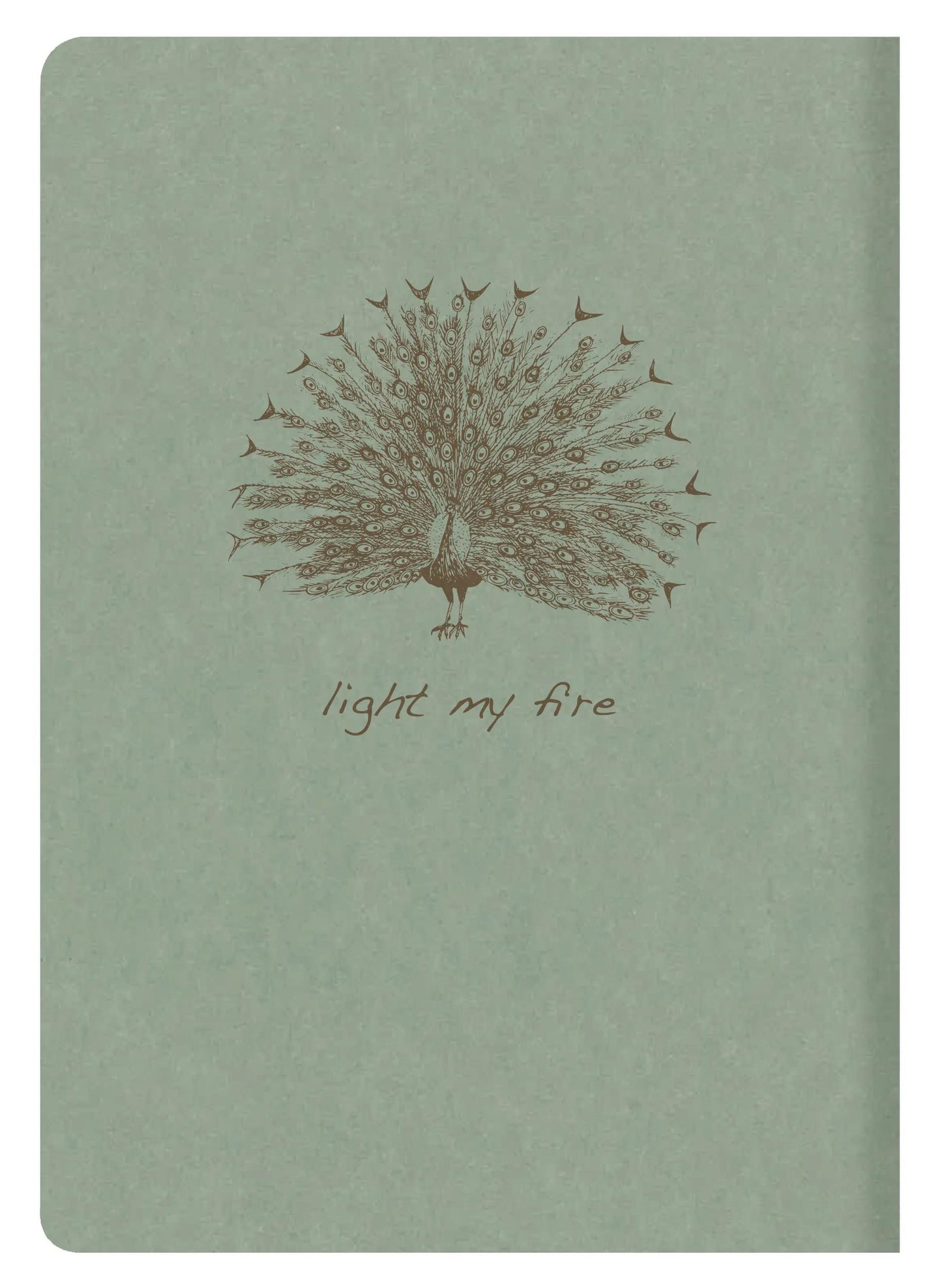 Flying Spirit textile sting A5 96 pages lined matching patterns ivory paper 90g - Green of grey (Pack x5)