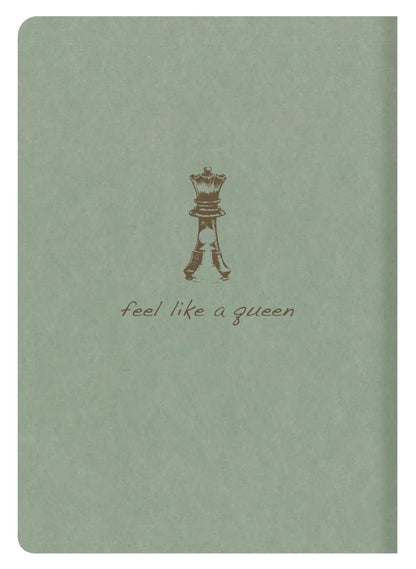 Flying Spirit textile sting A5 96 pages lined matching patterns ivory paper 90g - Green of grey