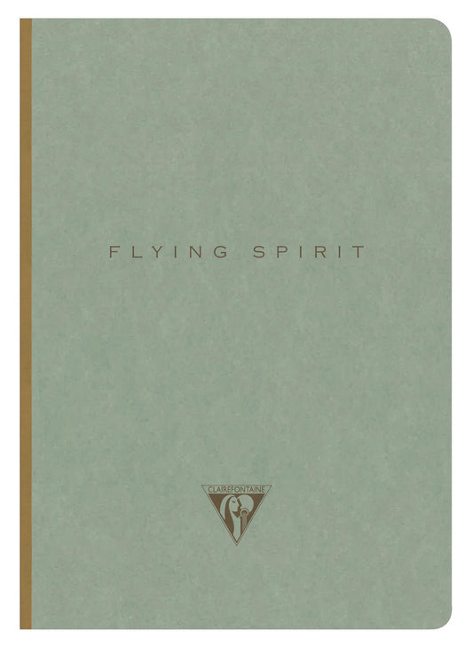Flying Spirit booklet booklet sewn A5 192 pages lined matching motifs ivory paper 90g - Green of grey (Pack x5)