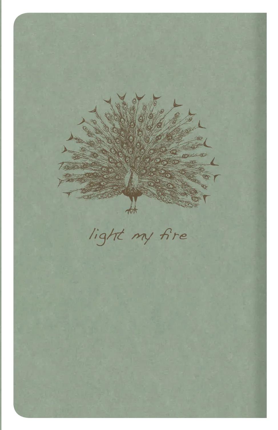 Flying Spirit tessile pungiglione 7,5x12cm 48 pagine foderate corrispondenti modelli carta avorio 90g - Verde di grigio (Pacchetto x10)