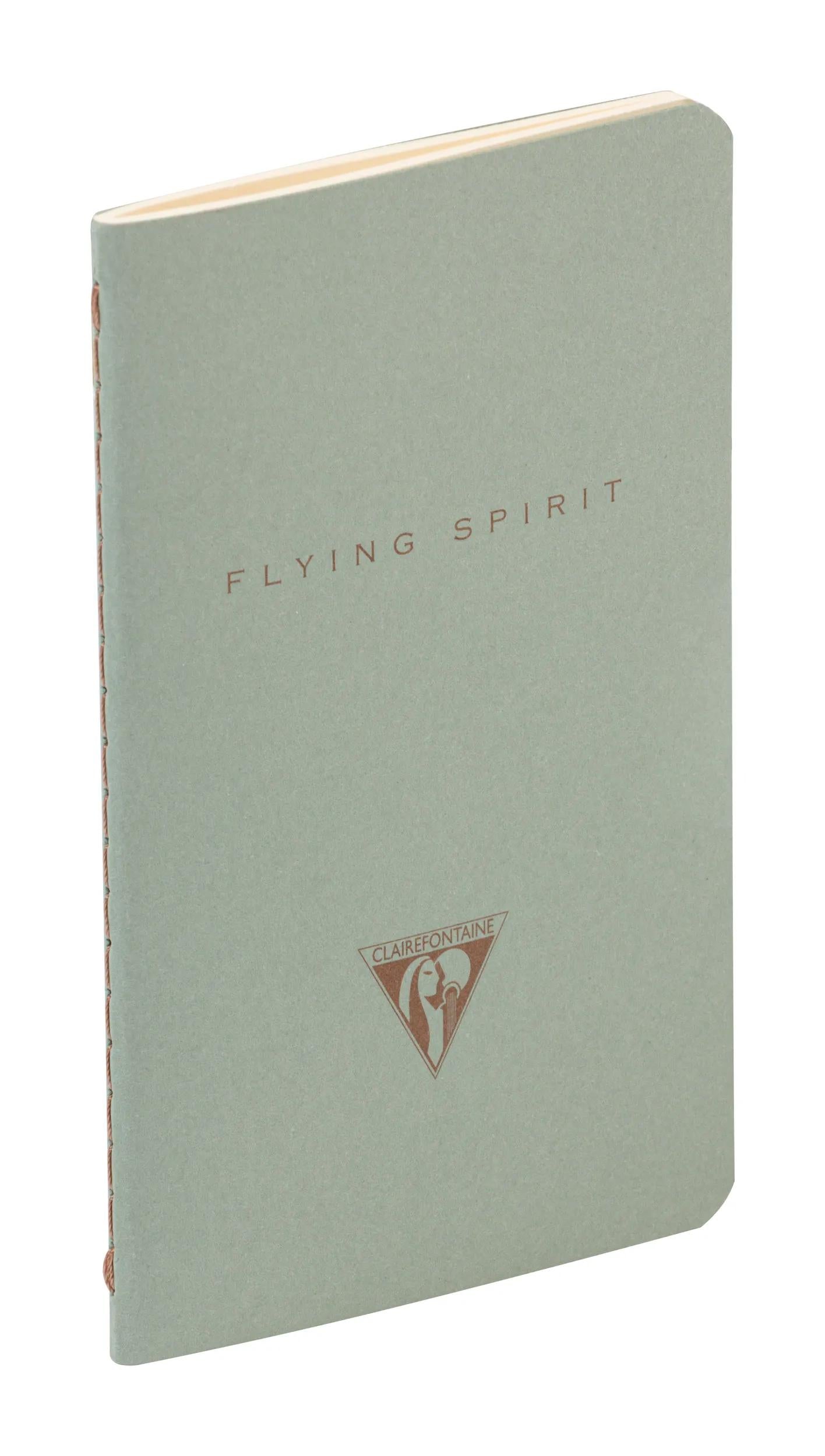 Flying Spirit tessile pungiglione 7,5x12cm 48 pagine foderate corrispondenti modelli carta avorio 90g - Verde di grigio (Pacchetto x10)