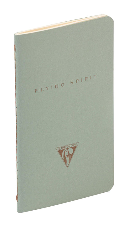 Flying Spirit Textil Sting 7,5x12cm 48 Seiten gefüttert passende Muster Elfenbeinpapier 90g - Grün von grau (10er-Pack)