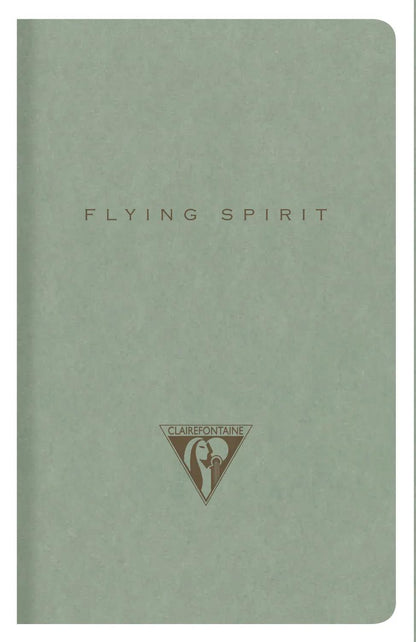 Flying Spirit Textil Sting 7,5x12cm 48 Seiten gefüttert passende Muster Elfenbeinpapier 90g - Grün von grau (10er-Pack)