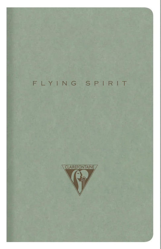 Flying Spirit textile sting 7,5x12cm 48 pages lined matching patterns ivory paper 90g - Green of grey (Pack x10)