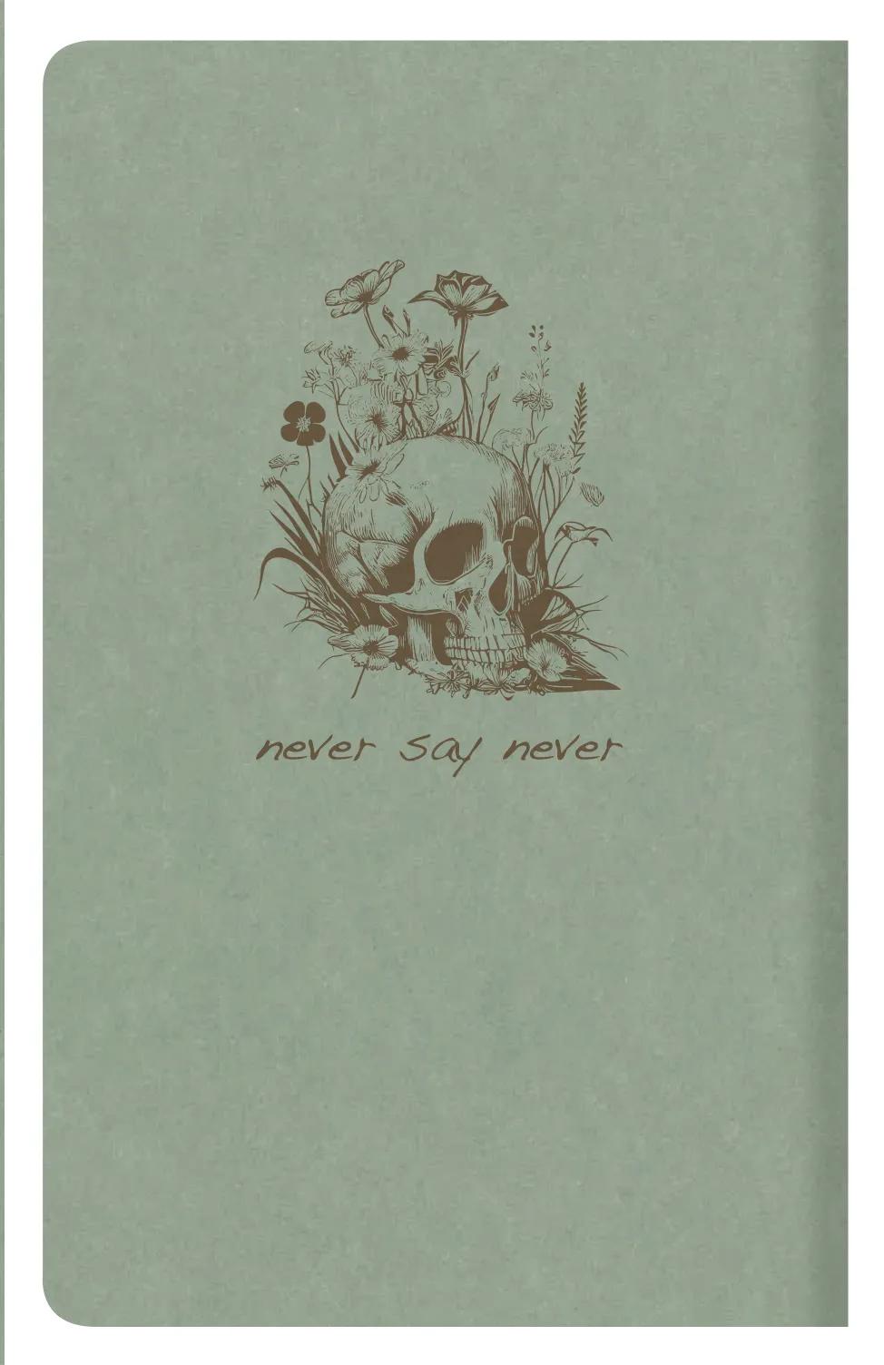 Flying Spirit tessile pungiglione 7,5x12cm 48 pagine foderate corrispondenti modelli carta avorio 90g - Verde di grigio (Pacchetto x10)