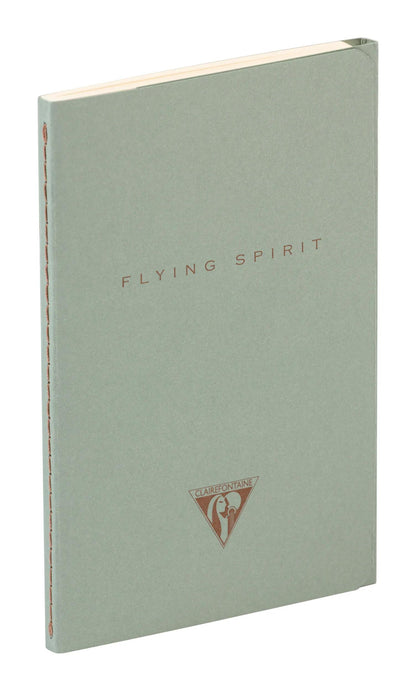 Flying Spirit textile sting 9x14cm 96 pages lined matching patterns ivory paper 90g - Green of grey