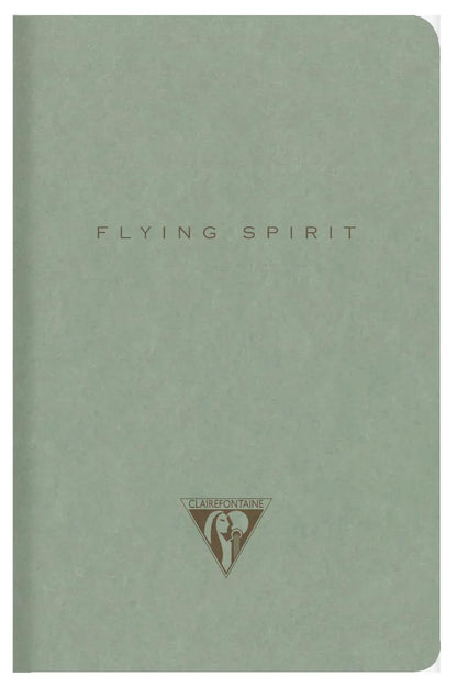Flying Spirit textile sting 9x14cm 96 pages lined matching patterns ivory paper 90g - Green of grey