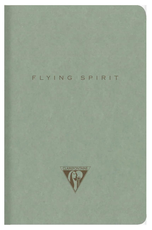Flying Spirit textile sting 9x14cm 96 pages lined matching patterns ivory paper 90g - Green of grey (Pack x5)