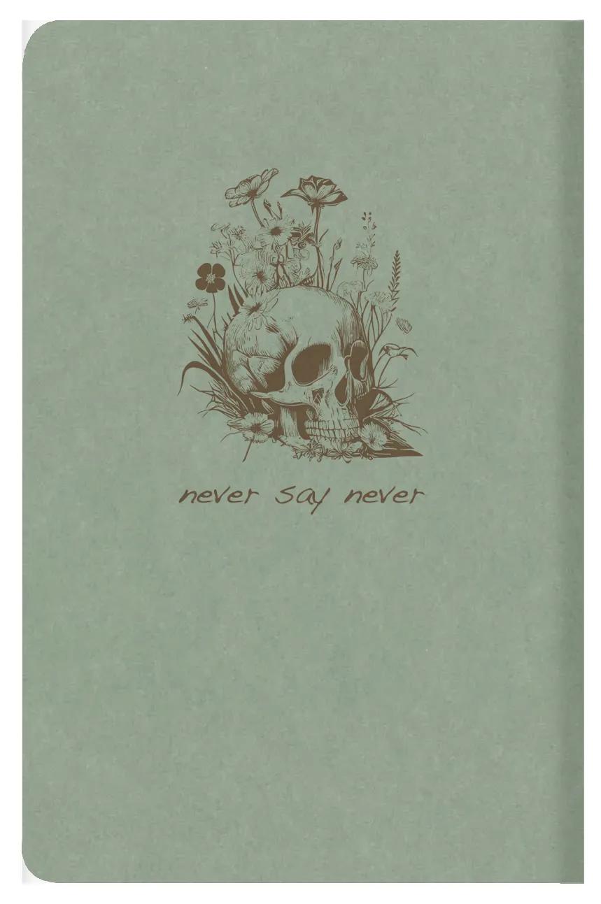 Volare Spirito tessile punzonatura 9x14cm 96 pagine foderate corrispondenti modelli carta avorio 90g - Verde di grigio (Pacchetto x5)