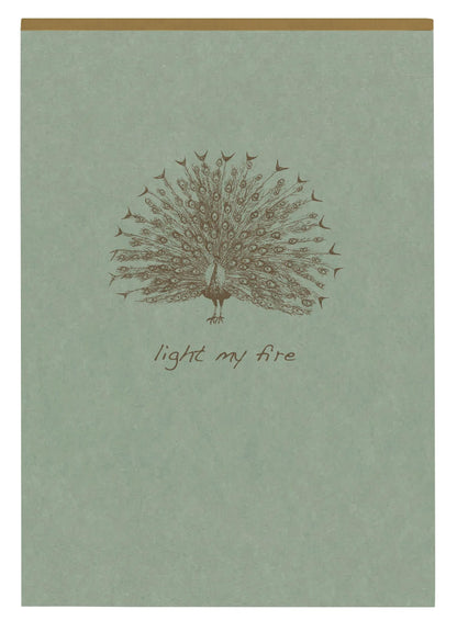 Flying Spirit Green star block head 14,8x21cm 140p detach. Lined matching patterns ivory paper 90g - Green of grey