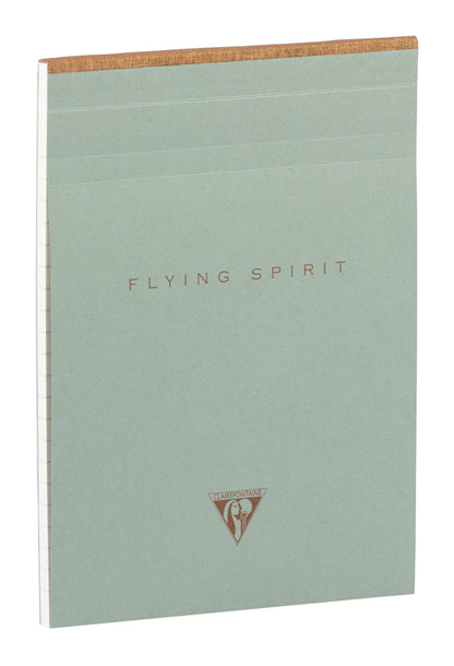 Flying Spirit Green star block head 14,8x21cm 140p detach. Lined matching patterns ivory paper 90g - Green of grey
