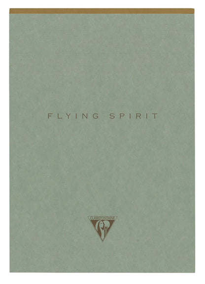 Flying Spirit Green star block head 14,8x21cm 140p detach. Lined matching patterns ivory paper 90g - Green of grey