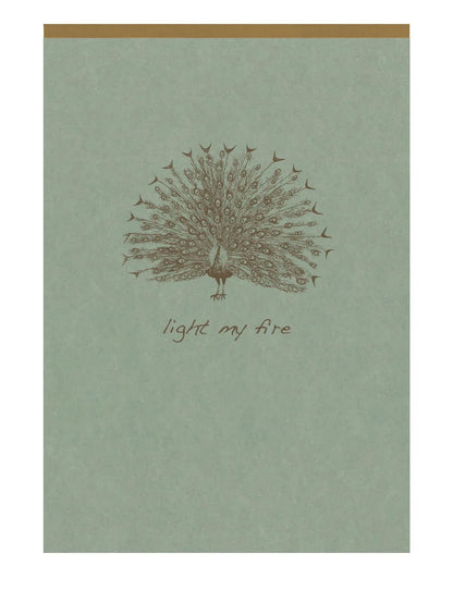Flying Spirit Green Star block header A6 140p detach. Lined matching patterns ivory paper 90g - Green of grey