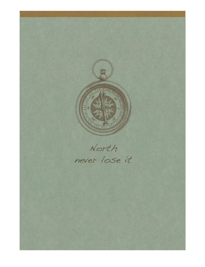 Flying Spirit Green Star block header A6 140p detach. Lined matching patterns ivory paper 90g - Green of grey
