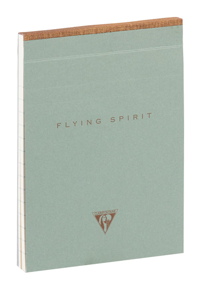 Flying Spirit Green Star block header A6 140p detach. Lined matching patterns ivory paper 90g - Green of grey