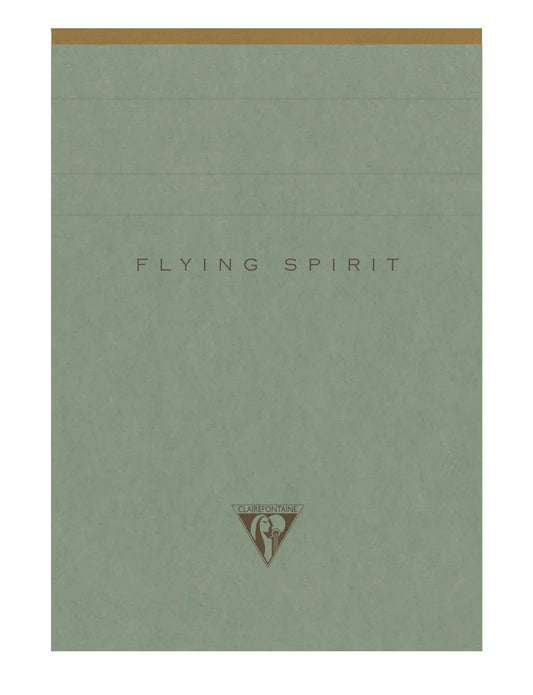 Flying Spirit Green Star block header A6 140p detach. Lined matching patterns ivory paper 90g - Green of grey (Pack x5)