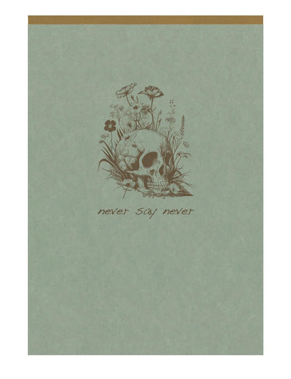 Flying Spirit Green Star block header A6 140p detach. Lined matching patterns ivory paper 90g - Green of grey