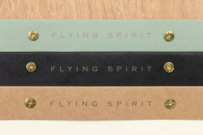 Flying Spirit Green planner block with rivets 24x17cm 60 detachable printed sheets. - Green grey