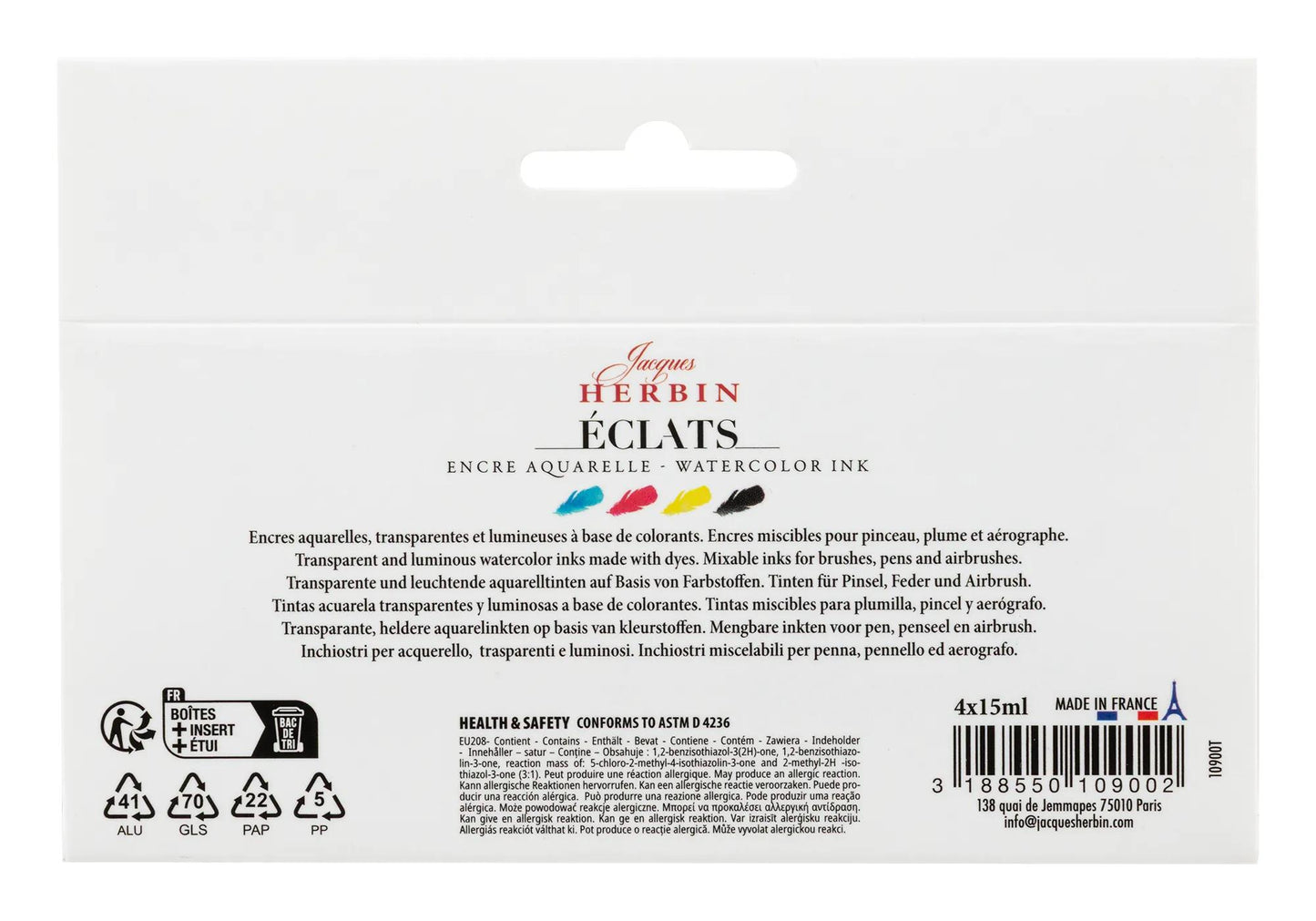COFFRET ASSORTIMENT 4 FLACONS ECLATS 15ml (Lot x2)