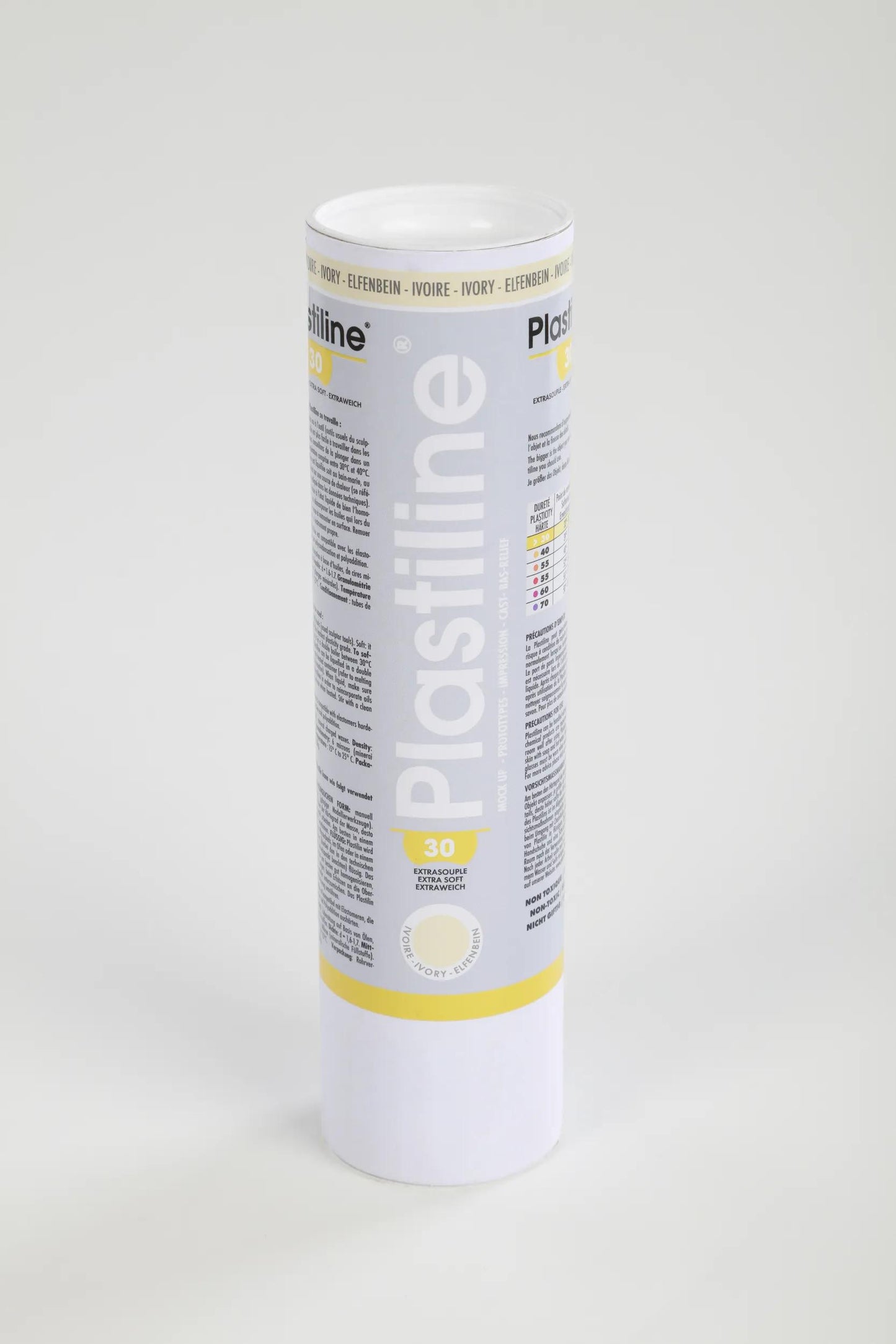 1 kg de plastiline dureté 30 (extra-souple) - Ivoire