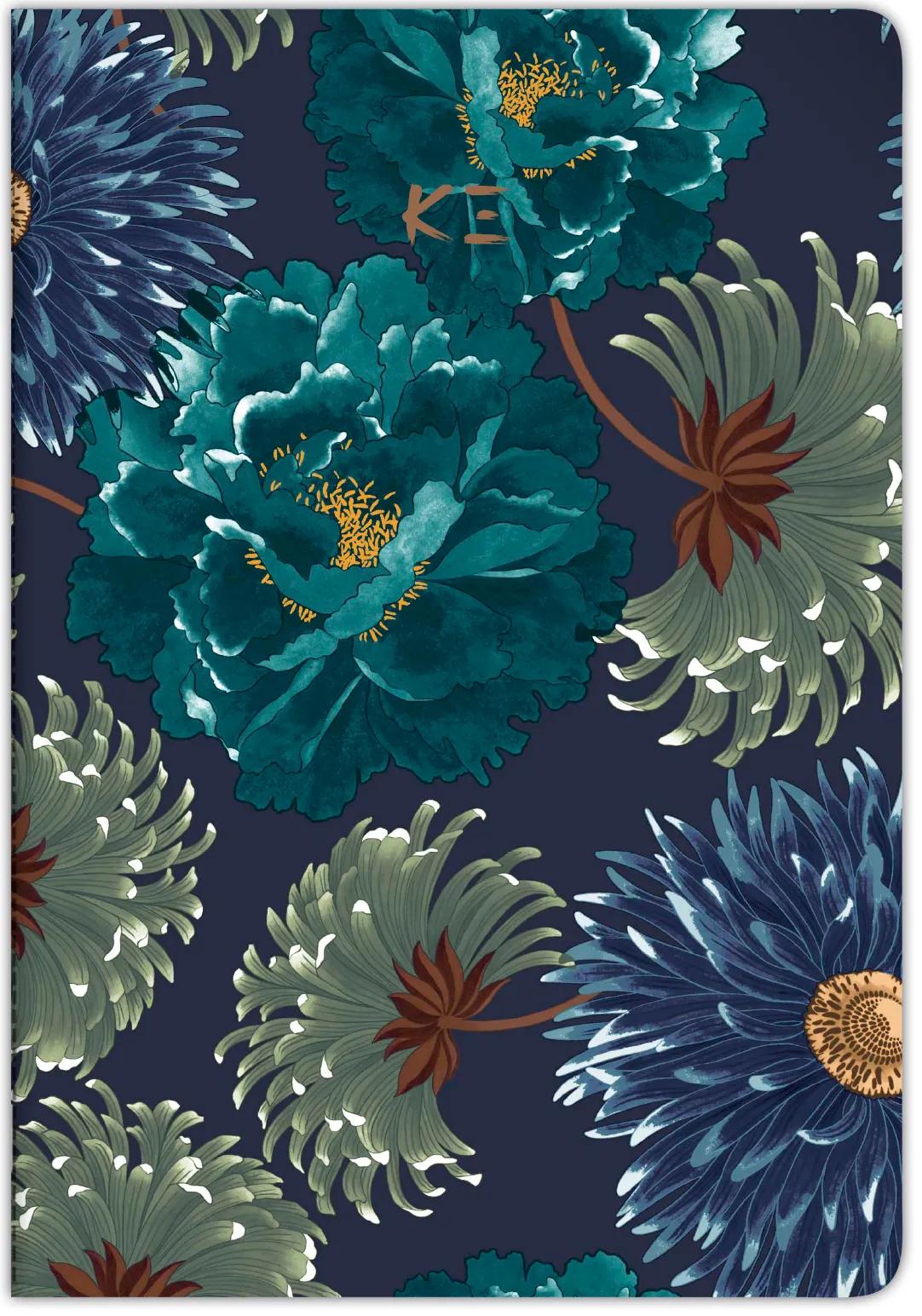K3 blue, Cahier sewn wire A4 21x29,7 cm, 64 pages, lineed + margin, ass. - Multicolor (Pack x6)