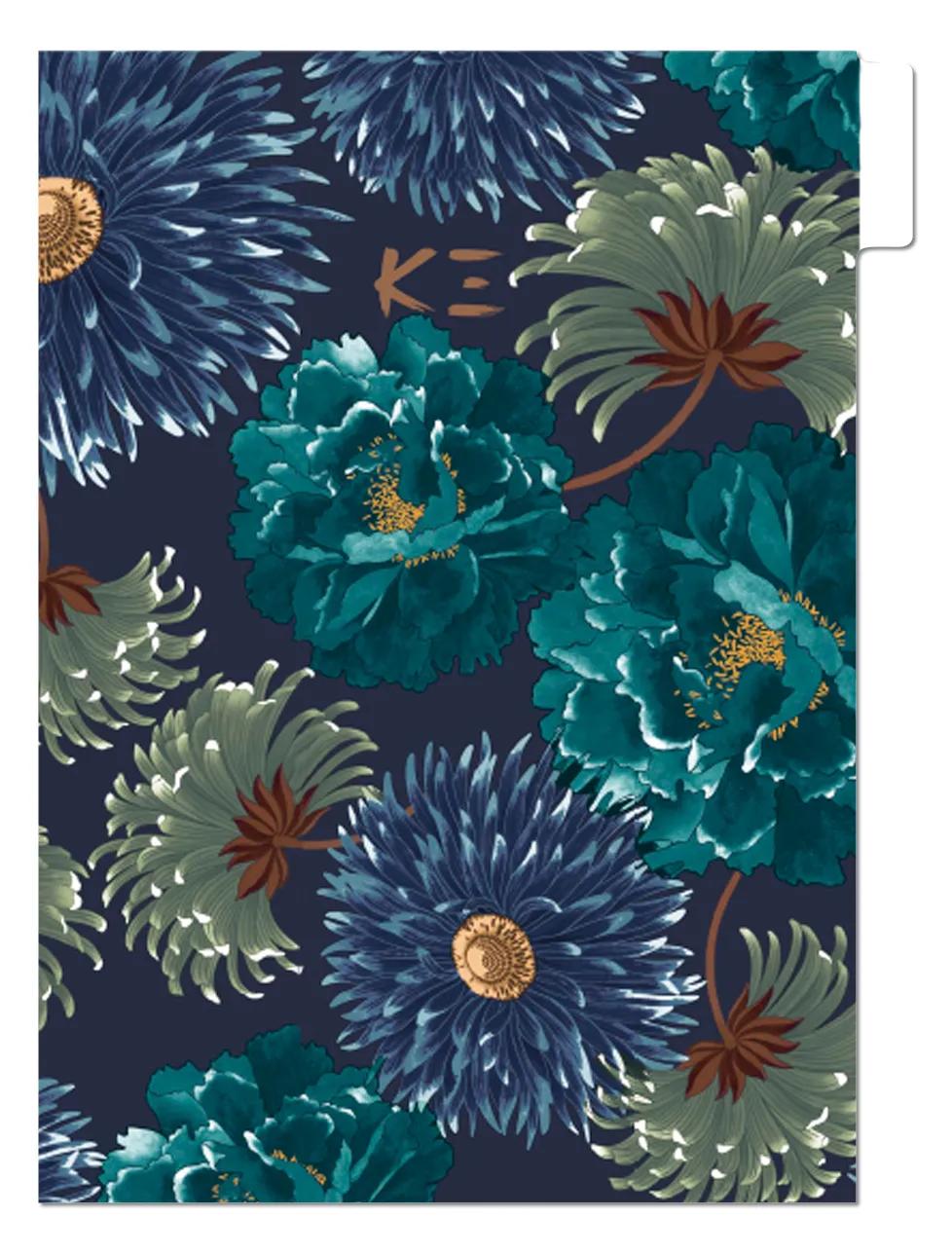 K3 blue, Set of 3 pouches with tabs 22x31 cm, ass. - Multicolor (Pack x5)