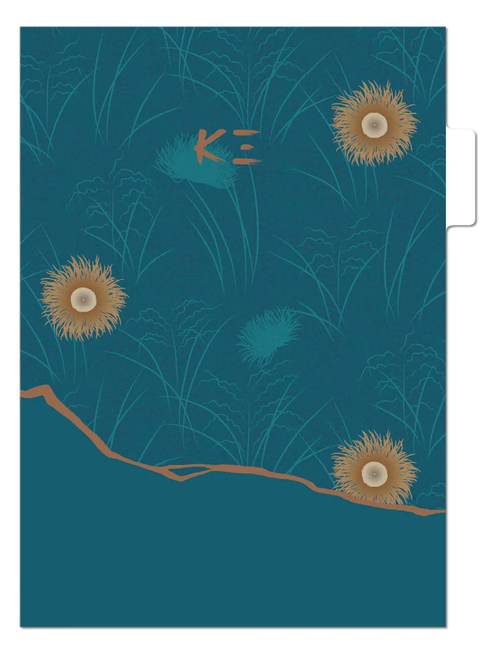 K3 blue, Set of 3 pouches with tabs 22x31 cm, ass. - Multicolor (Pack x5)