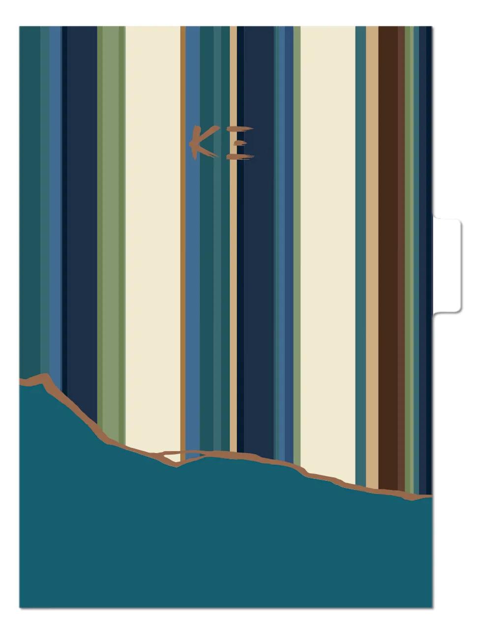 K3 blue, Set of 3 pouches with tabs 22x31 cm, ass. - Multicolor (Pack x5)
