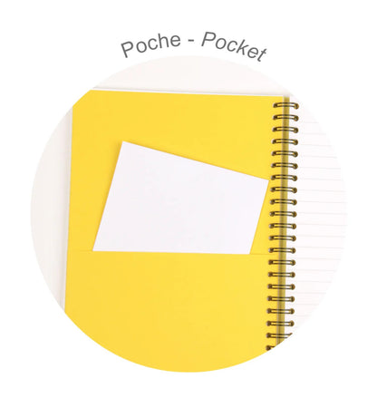 Inkebana, Komplettbinder A5 14,8x21 cm, 120 Seiten, gefüttert, 3 Zwischenschichten mit 6 Taschen, Arsch. - Mehrfarbig (4er-Pack)