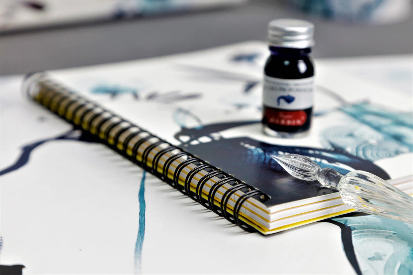 Inkebana, legante completo A5 14,8x21 cm, 120 pagine, foderato, 3 interlayers con 6 tasche, culo. - Multicolore (Pacchetto x4)