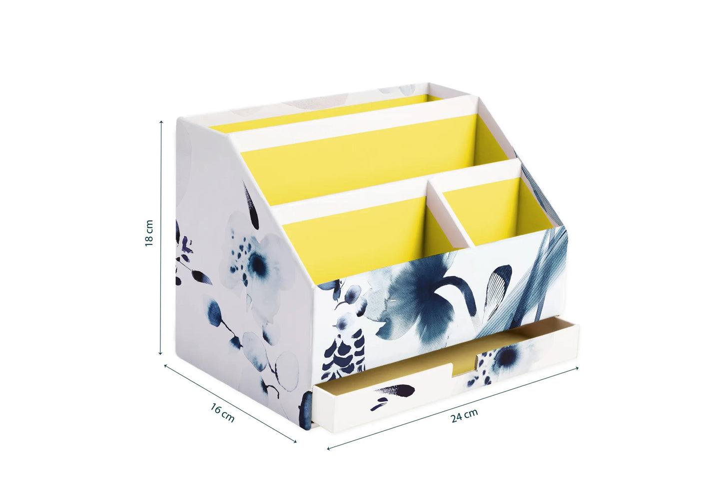 Inkebana, Letter holder with drawer 24x16x18 cm - Multicolor