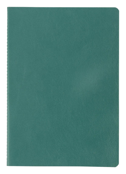 Ginkgo, Set of 2 notebooks sewn wire A5 14,8x21 cm, 64 pages, lineed. 1 leather cover book + 1 card cover card printed, ass.