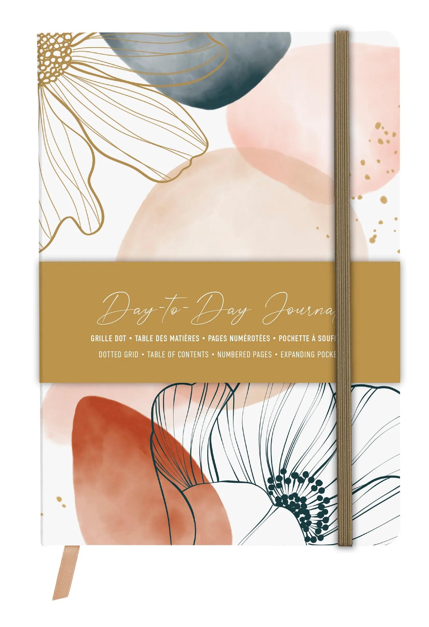 Evanescence, Day-to-Day quotidiano A5 14,8x21 cm, 192 pagine, dote, soffietto sul retro, mark-page, chiusura elastica, culo. - Multicolore (Pacchetto x4)