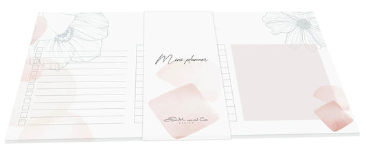 Evanescence, Mini planner 24x12 cm, 50 detachable printed sheets - Multicolor (Pack x5)
