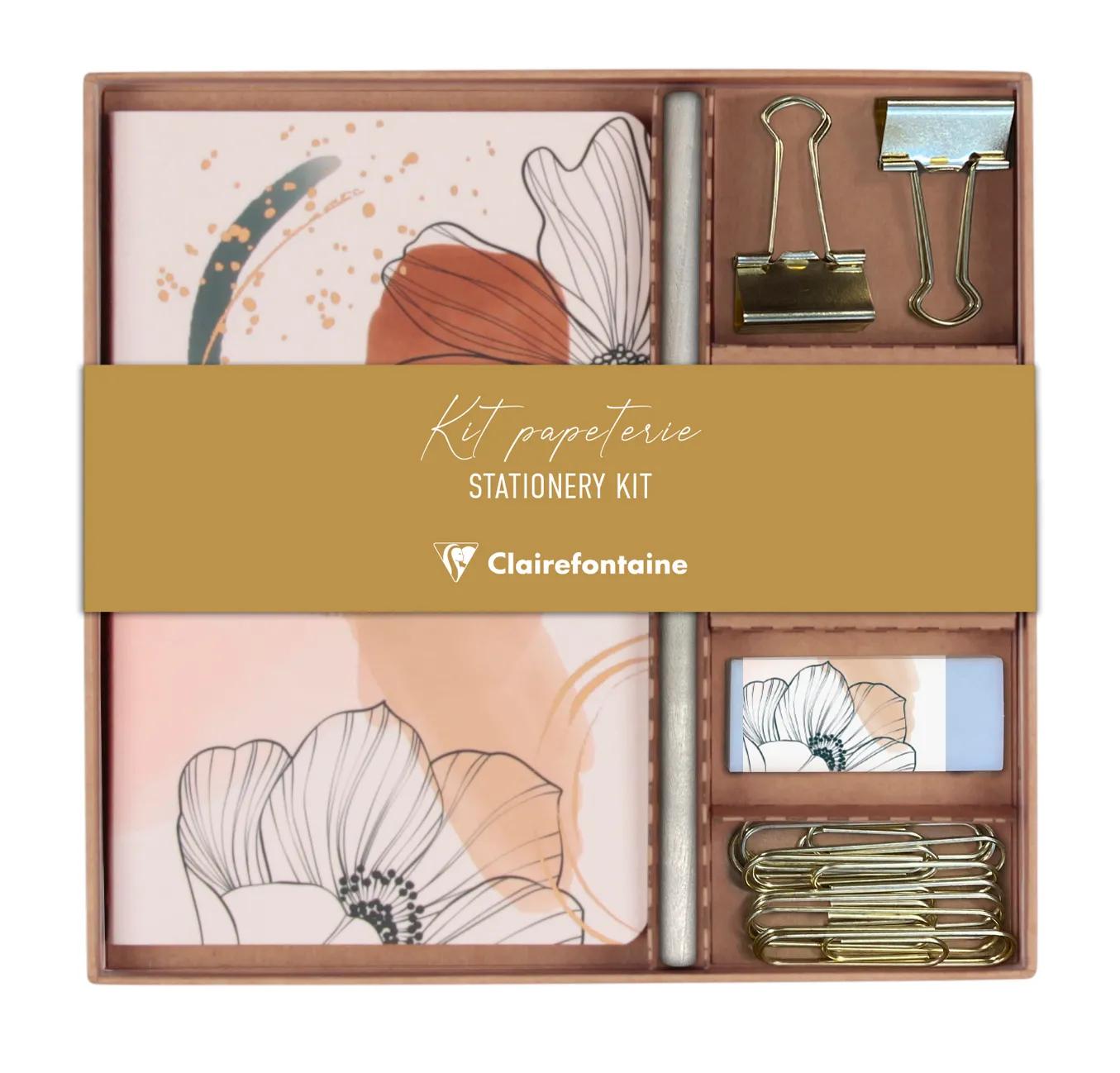 Evanescence, Kit of stationery containing a notebook 11x17 cm 64 pages lines, a pencil paper, 2 double clips, 10 trombones and a gum (Pack x3)