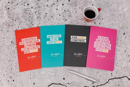 Jemedisais, Notebook piqued 11x17cm 96 Seiten, gesäumt, passend. - Mehrfarbig (8er-Pack)