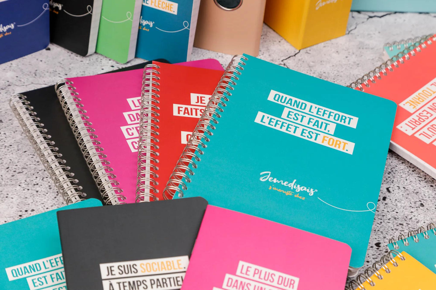 Jemedisais, A5 complete binder 14,8x21 cm, 148 pages, lined, matching. - Multicolor (Pack x4)