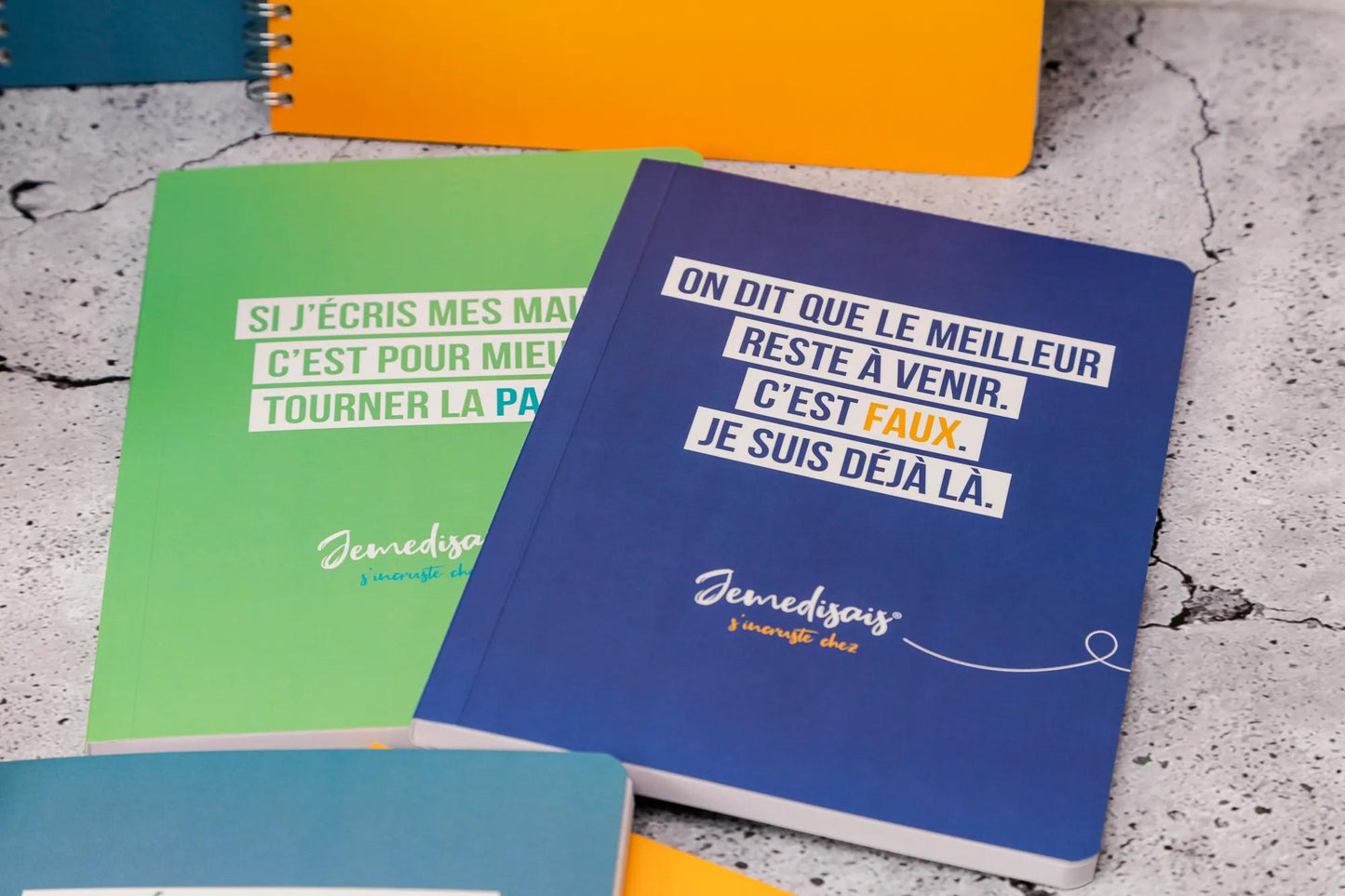 Jemedisais, Carnet broché A5 14,8x21 cm, 128 pages, ligné, assortis. - Multicolore (Lot x4)