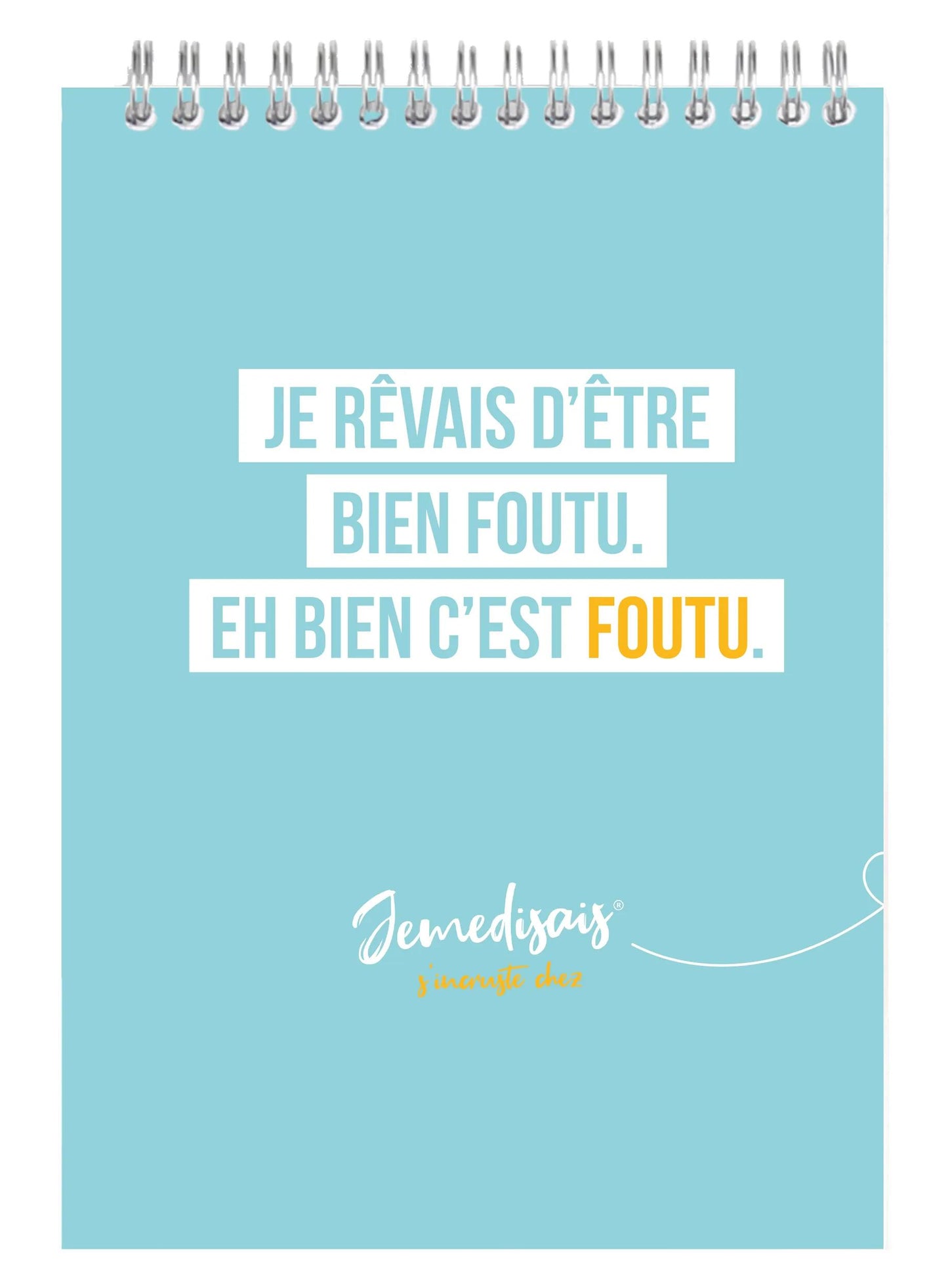 Jemedisais, Bloc reliure intégrale entête A5 14,8x21 cm, 160 pages, ligné, assortis. - Multicolore (Lot x8)